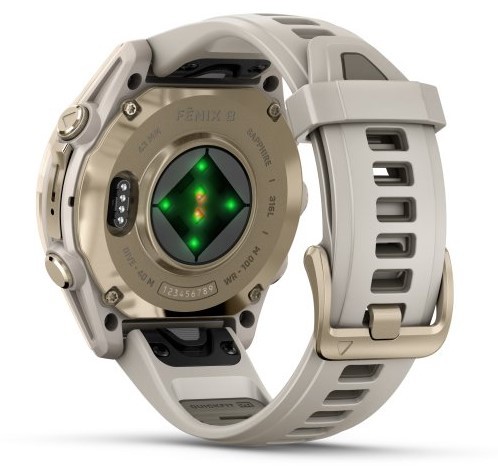 שעון חכם Garmin Fenix 8 AMOLED Sapphire 43mm אפור ערפל עם רצועת חול