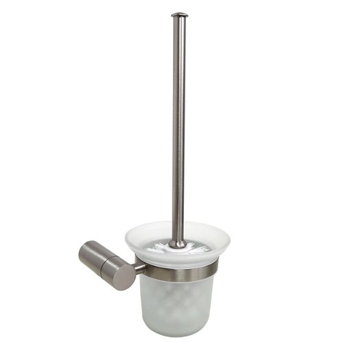 מברשת אסלה תלויה עגולה לקיר STYLO-4757-BSN מוברש