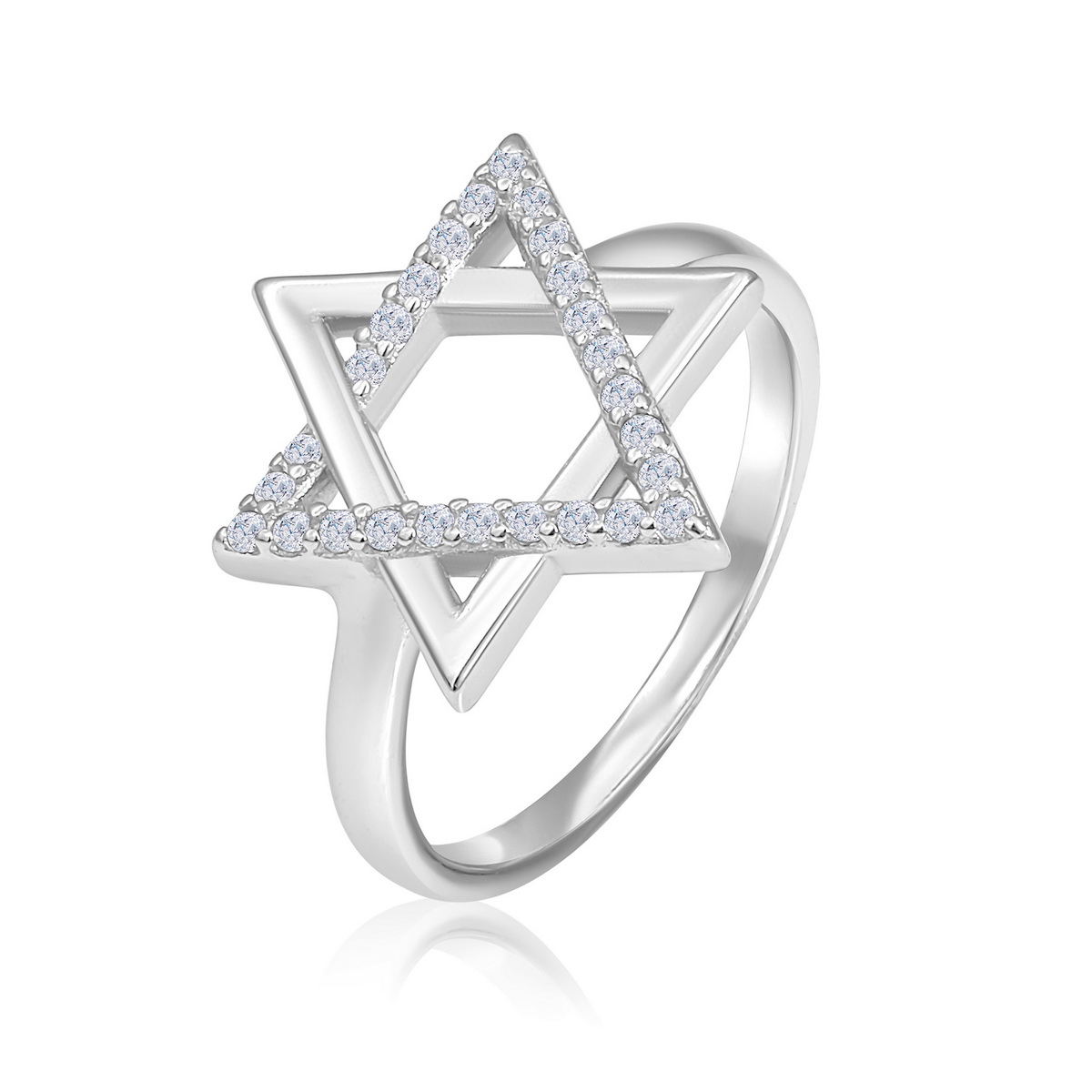 טבעת כסף מגן דוד 925 סטרלינג
