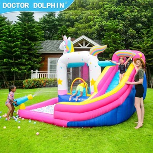 מתקן מתנפח עם מים חד קרן קשת בענן Doctor Dolphin דגם W63103 