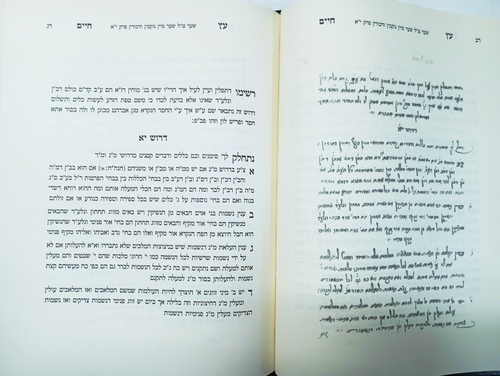 עץ חיים כתב יד הגהות הרש