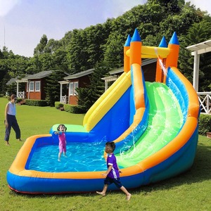 מתקן מתנפח עם מים טירה עם מגלשה Doctor Dolphin דגם W63009