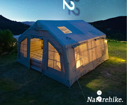 אוהל מתנפח משפחתי גדול לגלמפינג ל 10-12 אנשים NATUREHIKE AIR 13.2