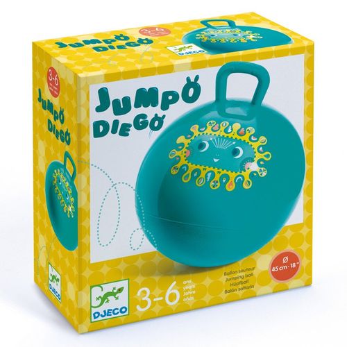 כדור קפיצה לילדים דגם דיאגו של ג'קו (Djeco) עם ידית אחיזה