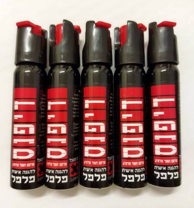 5 תרסיסי גז פלפל בגודל בינוני של חברת Defence
