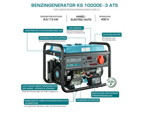 KS10000E-3 ATS 8000W