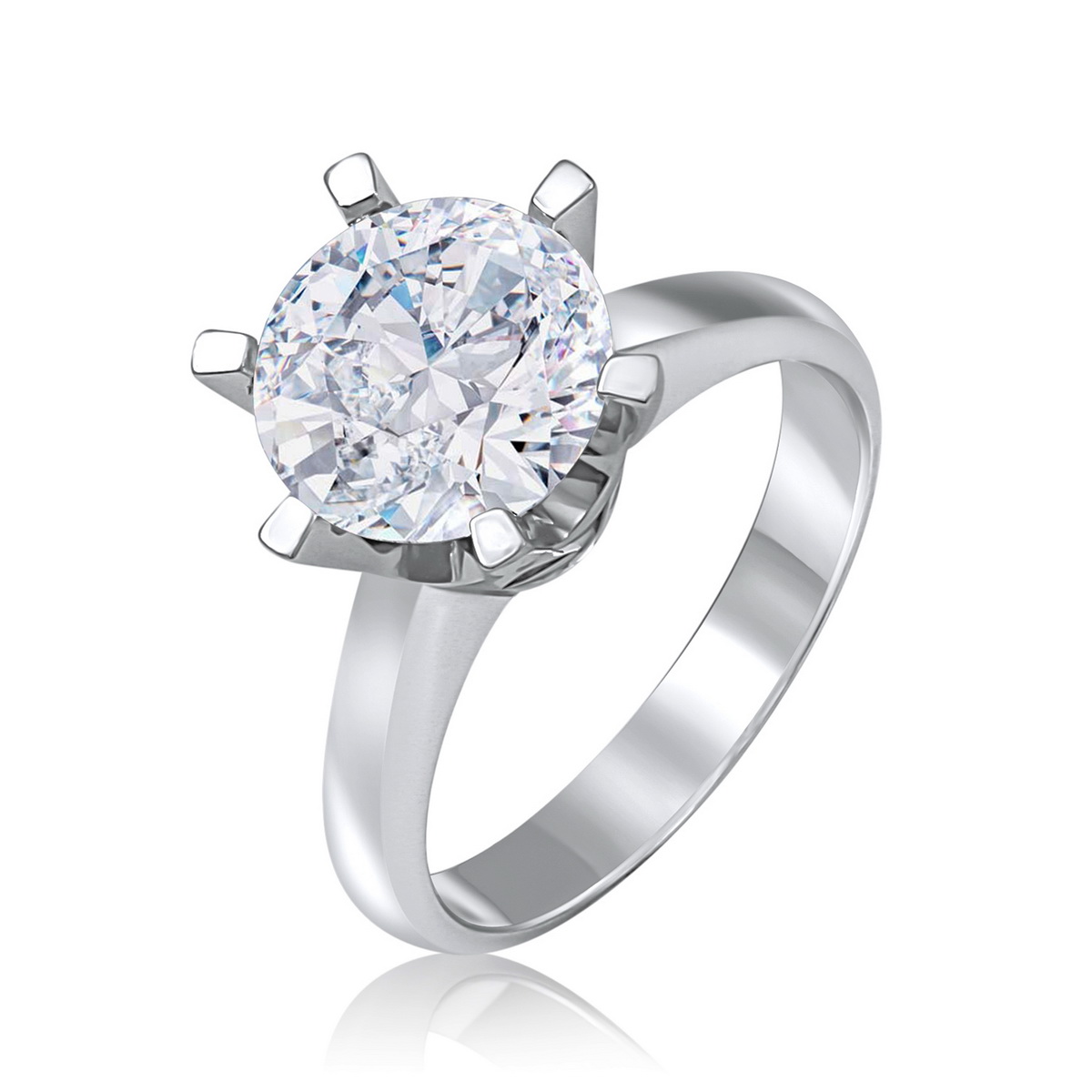 טבעת סוליטר יהלום 3.0CT זהב 14K