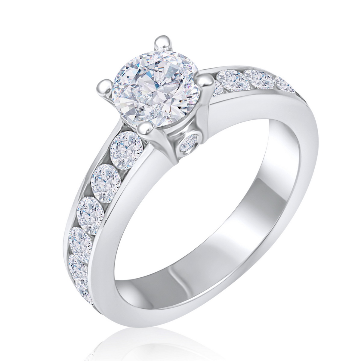 טבעת אירוסין יהלומים 2.52CT זהב 14K