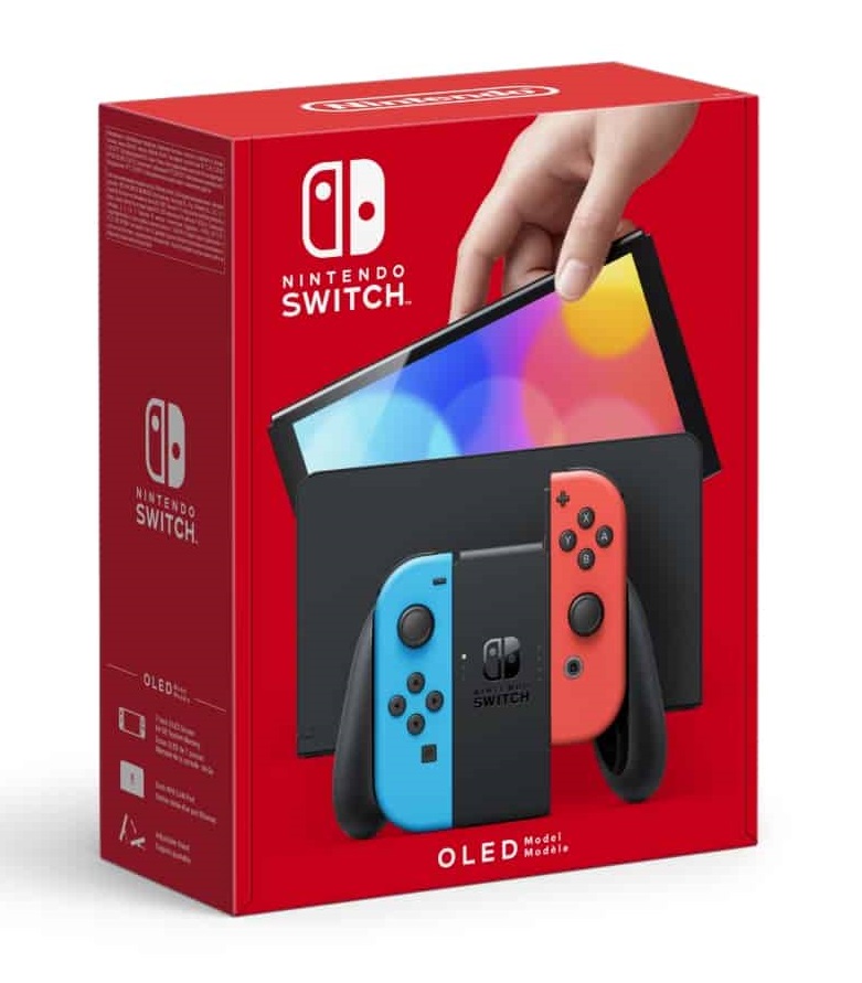 קונסולה נינטנדו Nintendo Switch OLED אדום - כחול