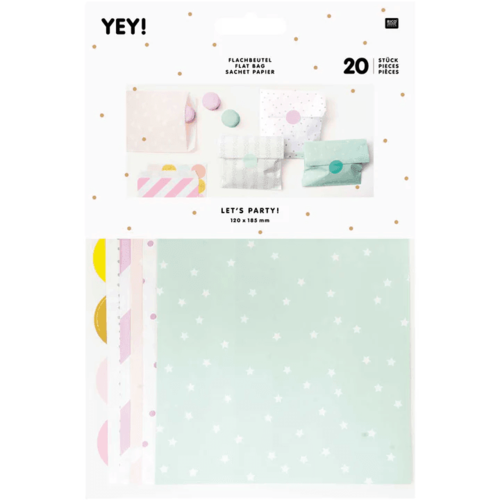 מארז שקיות נייר שטוחות: Design Mix S