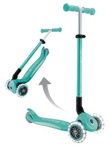 קורקינט מתקפל לילדים פרימו פלוס לייטס עם אורות בגלגלים וידית 4 גבהים - מנטה