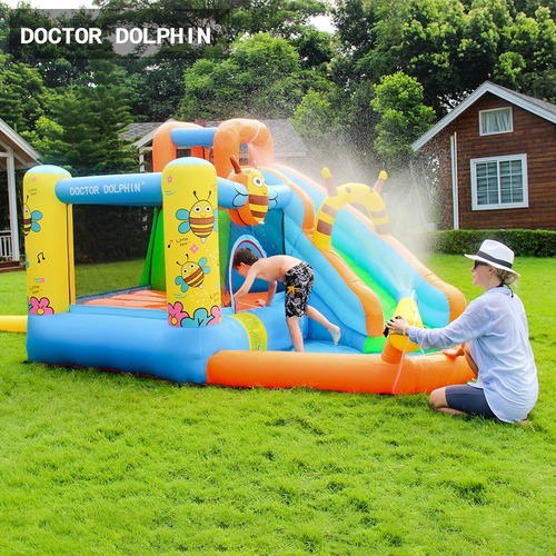 מתקן מתנפח עם מגלשה כוורת הדבורים Doctor Dolphin דגם NT-063120