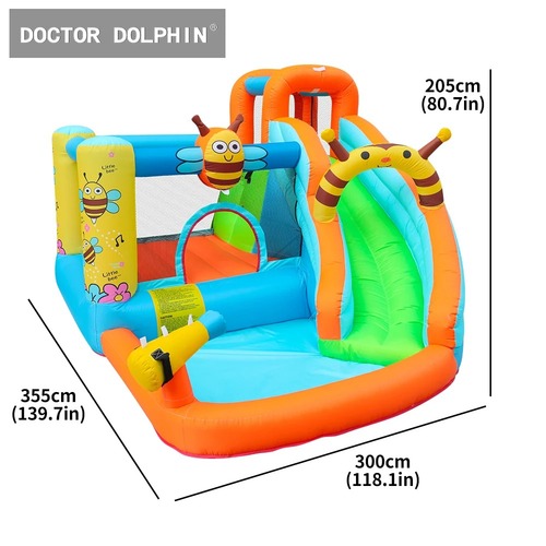 מתקן מתנפח עם מגלשה כוורת הדבורים Doctor Dolphin דגם NT-063120