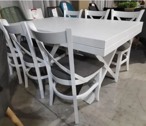 שולחן פינת אוכל נפתח לרוחב 3.5 דגם שנגחאי לבן