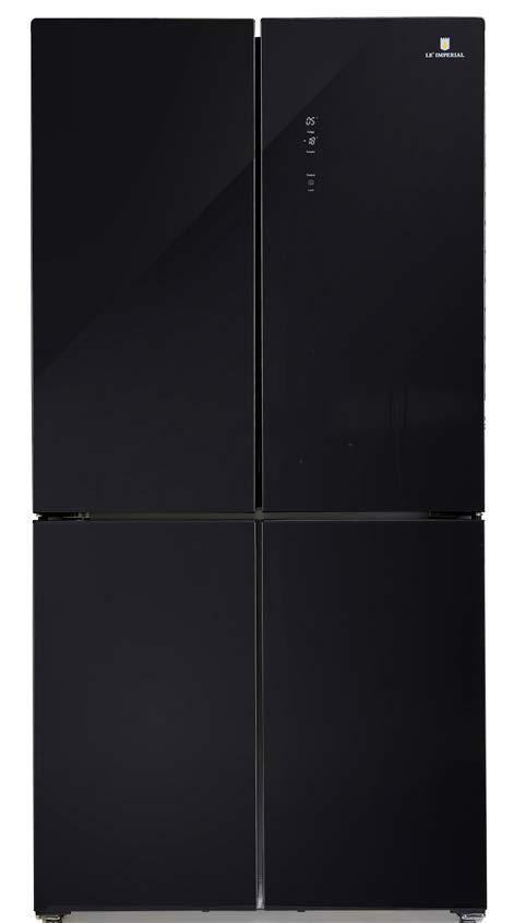 מקרר 4 דלתות לה אימפריאל דגם IM585GBK שחור זכוכית 