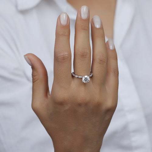 טבעת אירוסין יהלום 2.60CT זהב 14K