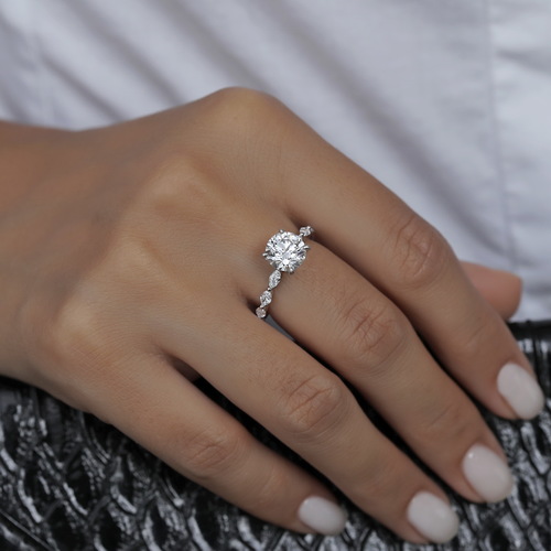טבעת אירוסין יהלום 2.60CT זהב 14K
