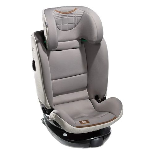 כסא בטיחות מסתובב משולב בוסטר i-Spin XL עם הגנת ראש וצד ובד מנדף - אפור OYSTER