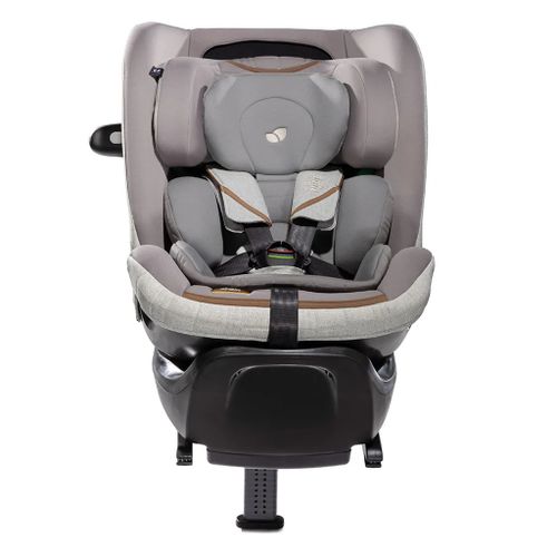 כסא בטיחות מסתובב משולב בוסטר i-Spin XL עם הגנת ראש וצד ובד מנדף - אפור OYSTER