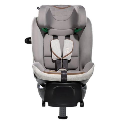כסא בטיחות מסתובב משולב בוסטר i-Spin XL עם הגנת ראש וצד ובד מנדף - אפור OYSTER