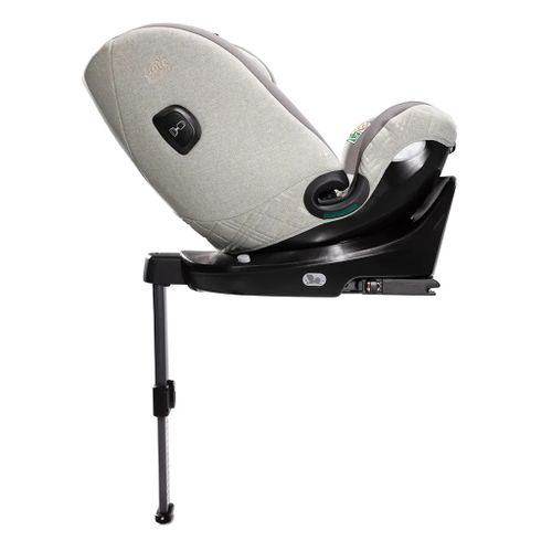 כסא בטיחות מסתובב משולב בוסטר i-Spin XL עם הגנת ראש וצד ובד מנדף - אפור OYSTER