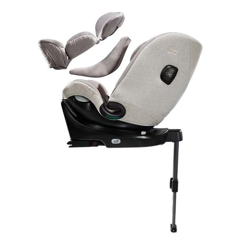 כסא בטיחות מסתובב משולב בוסטר i-Spin XL עם הגנת ראש וצד ובד מנדף - שחור Eclipse