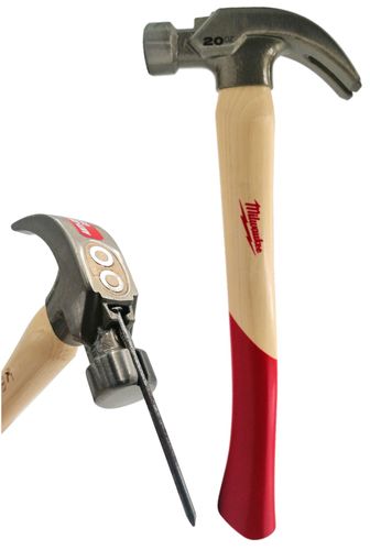 פטיש תפסן וחילוץ ידית עץ מגנטי 16OZ מבית Milwaukee