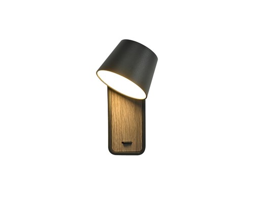 קיר שחור+עץ LED