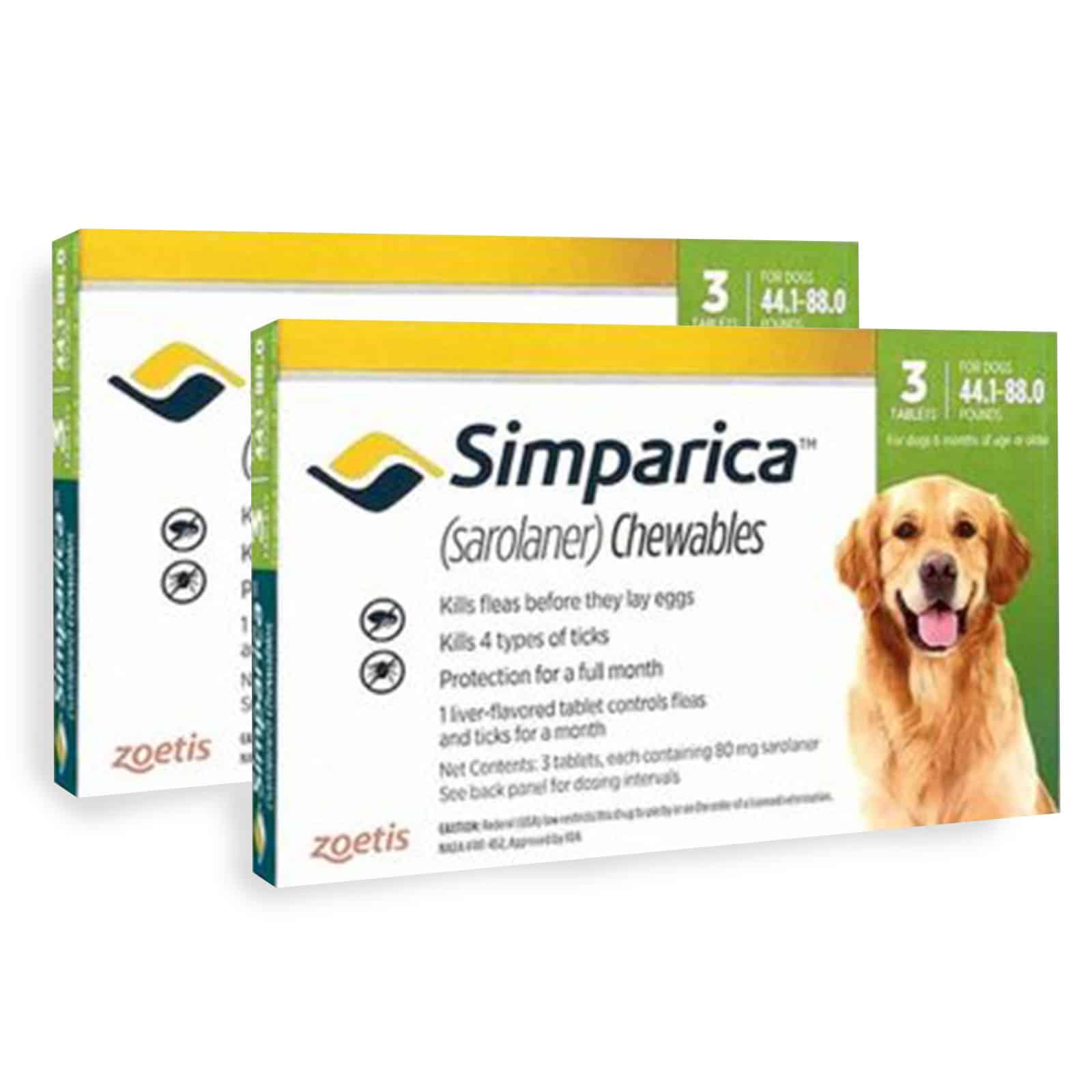 זוג סימפריקה לכלבים במשקל 20-40 ק"ג Simparica*תוקף 01/28*