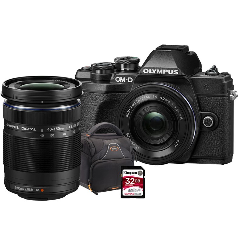 מצלמה חסרת מראה אולימפוס Olympus E-M10ii+14-42mm+40-150mm - קיט