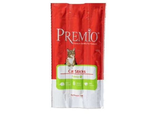 פרמיו Premio חטיף סטיקים רך לחתול עם קטניפ 15 גרם