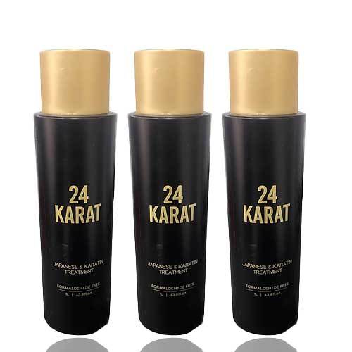  החלקה לשיער 24 KARAT - אורגנית ללא פורמלין 1 ליטר 3 יחידות ב1500 