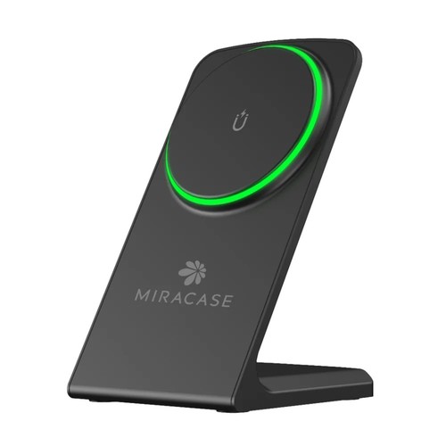 מטען אלחוטי MagSafe שחור בהספק 15W איכותי ועוצמתי Miracase 