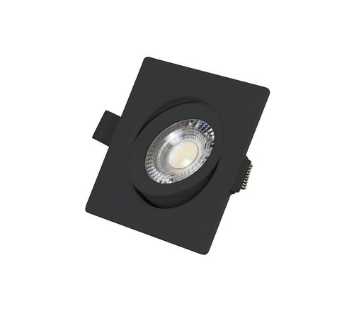 שקוע תקרה מתכוונן מרובע שחור 7W דגם LORENZO SLIM