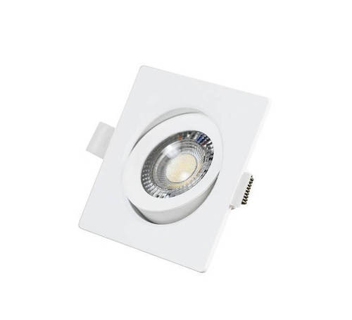 שקוע תקרה מתכוונן מרובע לבן 7W דגם LORENZO SLIM