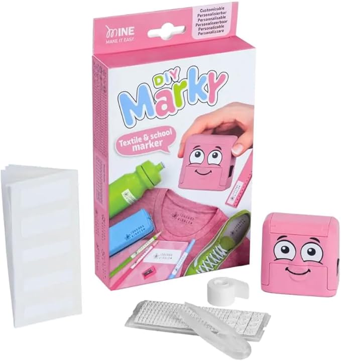 חותמת לסימון בגדים ומוצרי בית ספר MY MARKY (ורוד)