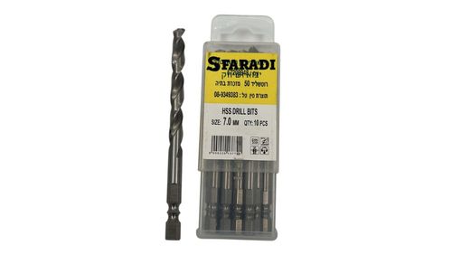10 מקדחים לברזל אימפקט גודל 7 מ