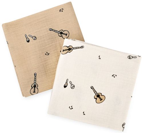 זוג חיתולי טטרא 100% כותנה - מיוזיק