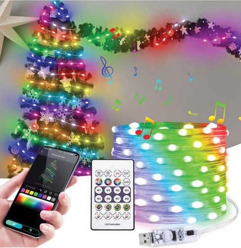 פס לד FIESTA באורך 10 מטר, IP68 RGB חיבור USB ושלט עובד גם עם אפליקציה SM-5V-KIT-LED-10