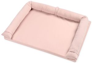 משטח החתלה לשידת תינוק עם בד מונע החלקה 100% כותנה עם רקמה EMB - פרחים