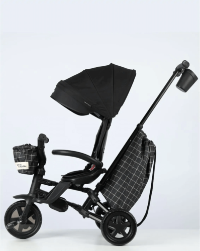 תלת אופן מתקפל 6 ב 1 Minene X Qplay NOVA שחור חדש 2024
