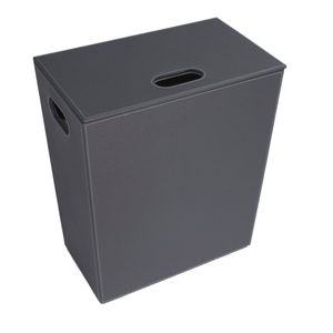 סל כביסה קטן דמוי עור אפור עכבר  ECOPELLE Hamper 