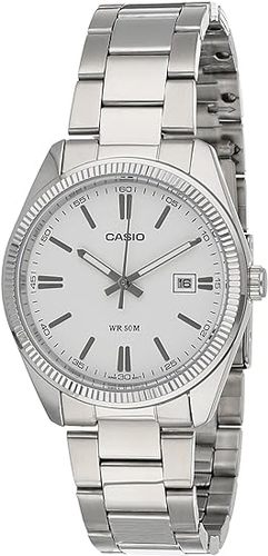שעון יד אנלוגי לגברים עם רצועת Stainless Steel כסופה Casio MTP-1302D-7A1VDF