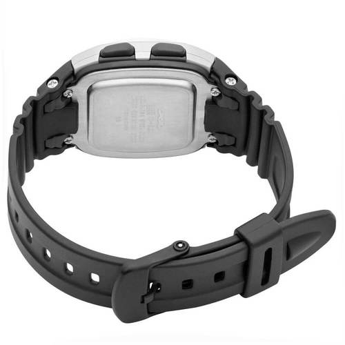 שעון יד דיגיטלי עם רצועת סיליקון שחורה Casio W-96H-1AVDF