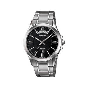 Casio MTP-1381D-1A שעון קוורץ קלאסי לגברים מפלדת אל-חלד, כסף, מנגנון קוורץ