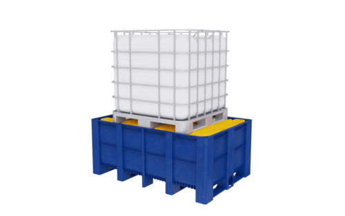 מאצרה לקובית IBC + תומך מפלסטיק