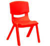 כיסא גן לילדים מפלסטיק מחוזק ניתן לערום בצבע אדום