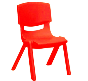 כיסא גן לילדים מפלסטיק מחוזק ניתן לערום בצבע אדום