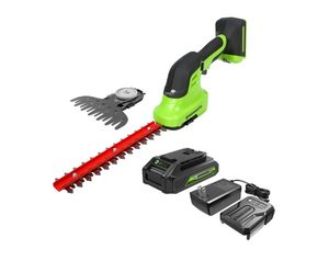 מגזמת עיצוב שיחים + קוצץ שוליים | 24V | שתיים באחד | סוללה 2Ah ומטען מהיר 24V 