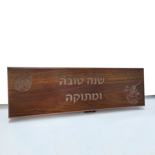 מארז עץ מהגוני לבקבוק יין ואביזרים 4 חלקים